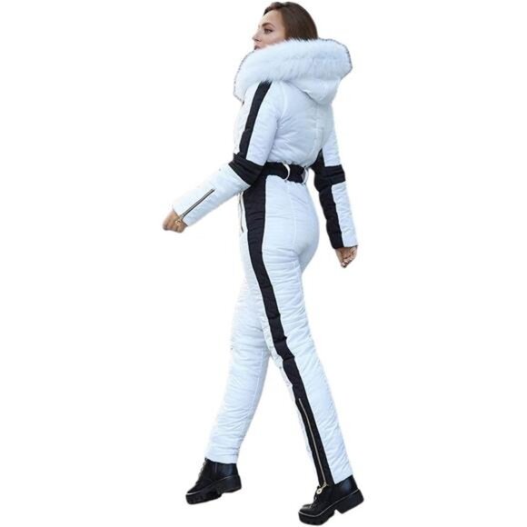 Womens Winter Onesie Ski Jumpsuits Outdoor Sports Waterproof Snowsuit - Picture 2 of 7